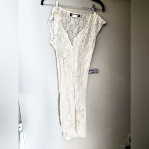Vintage Femme White Lace Mini Dress